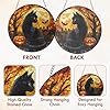 FLAGWIX Halloween Decorations Indoor - Stained Glass Window Hanging