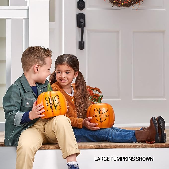 Personalized Light Up Halloween Pumpkin Decor Outdoor