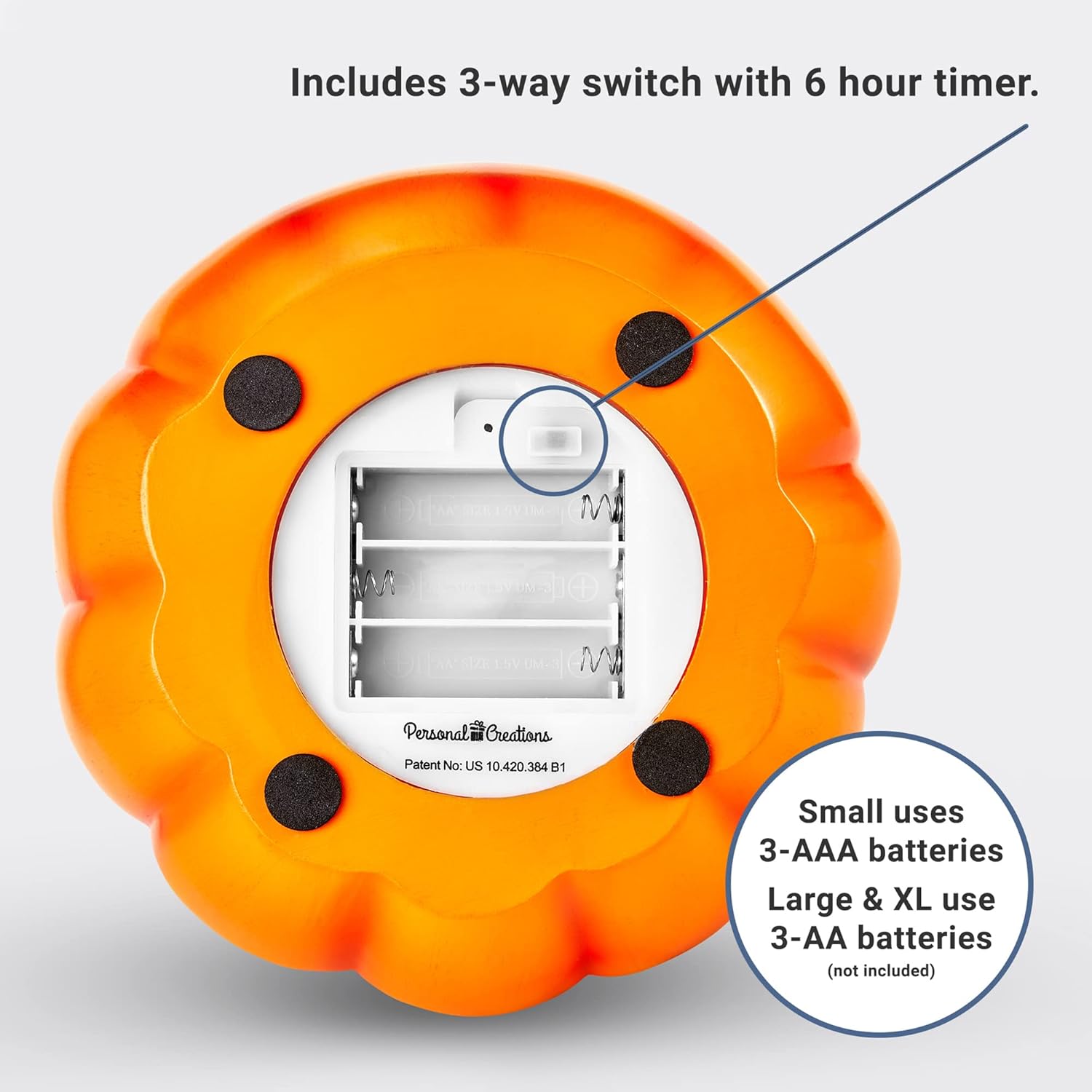 Personalized Light Up Halloween Pumpkin Decor Outdoor