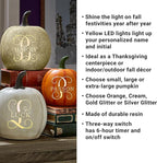 Personalized Light Up Halloween Pumpkin Decor Outdoor