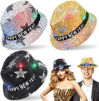 3 Pack Happy New Years Hats Sequin